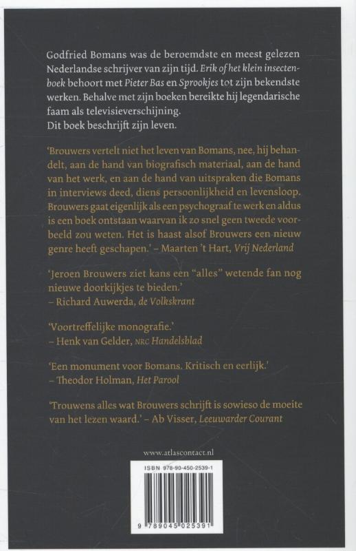 Achterkant van Jeroen Brouwers over Godfried Bomans