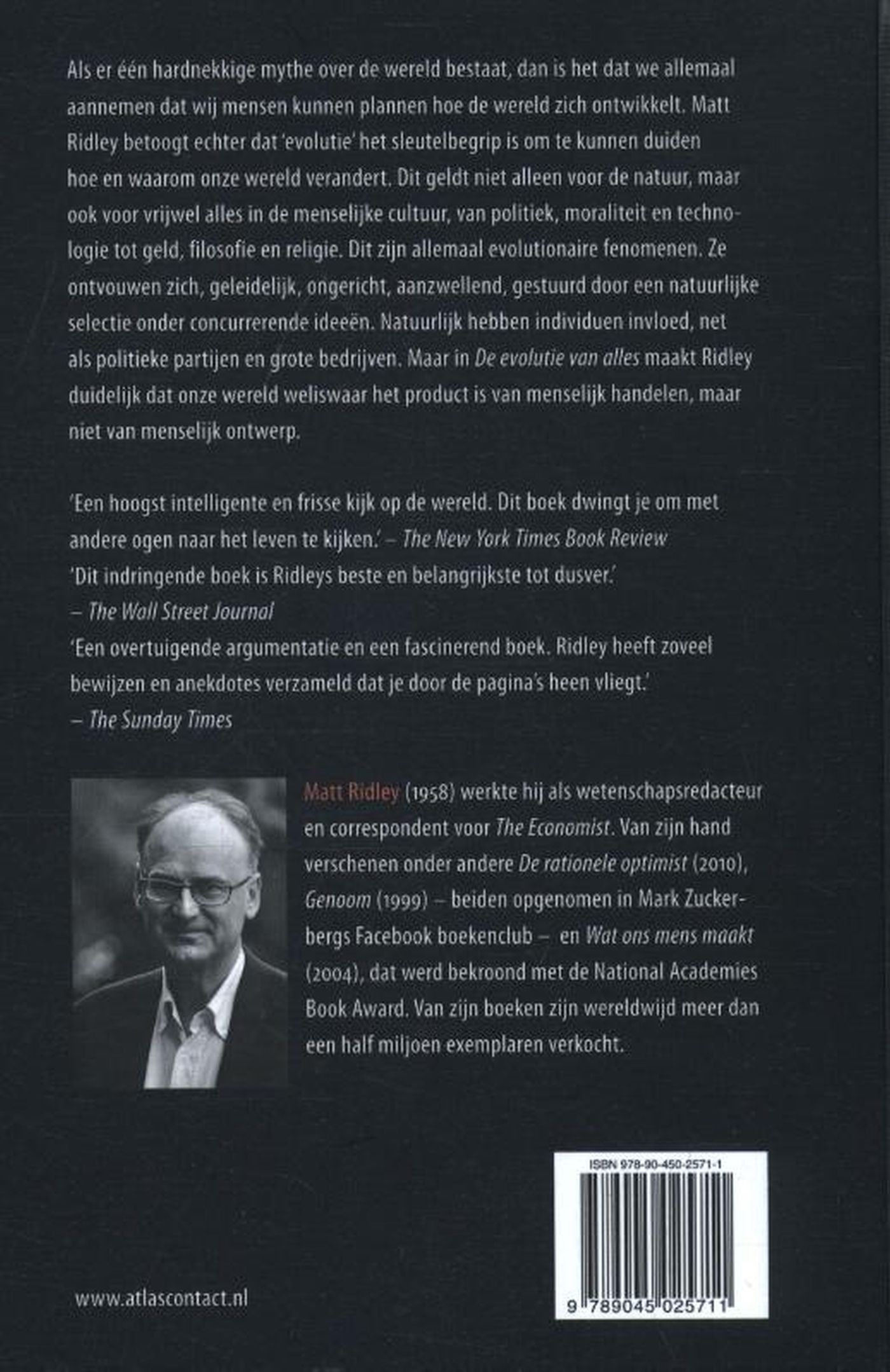 Achterkant van De evolutie van alles