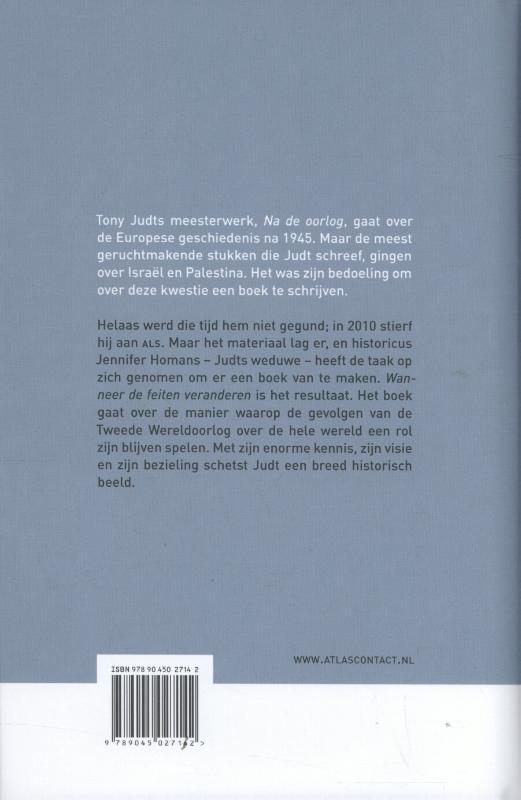 Achterkant van Wanneer de feiten veranderen