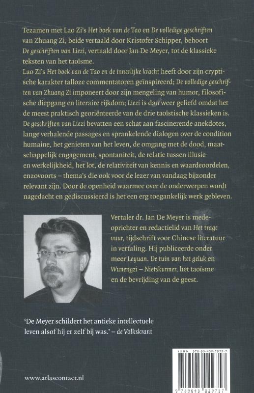 Achterkant van De geschriften van Liezi