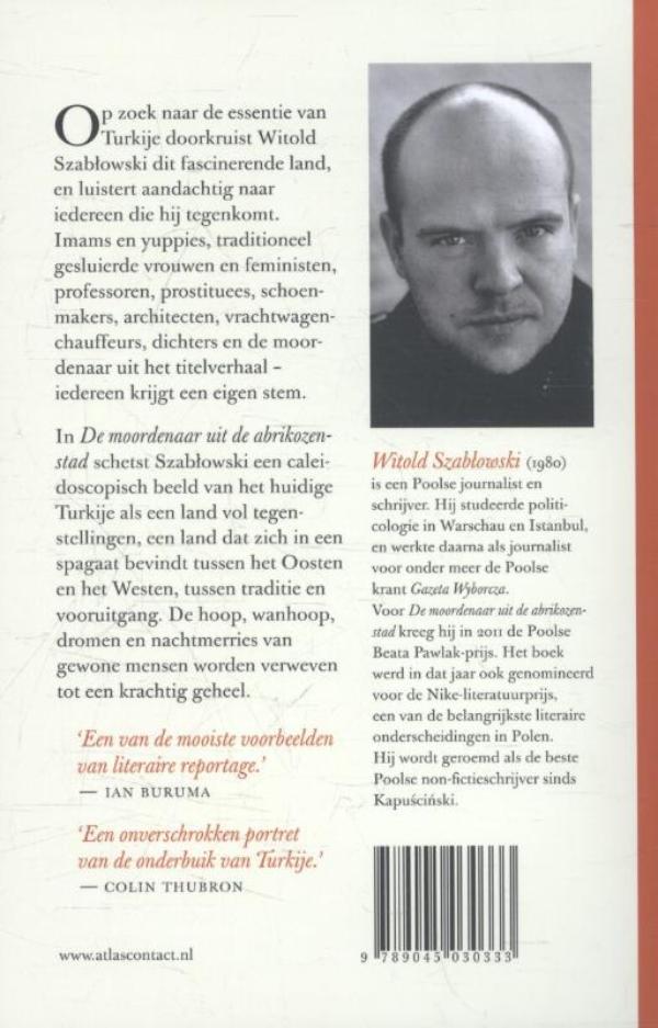 Achterkant van De moordenaar uit de Abrikozenstad