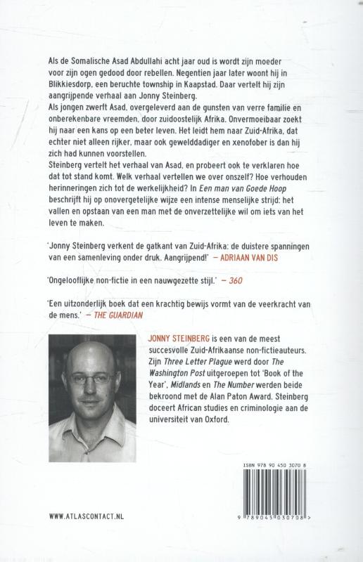 Achterkant van Een man van goede hoop