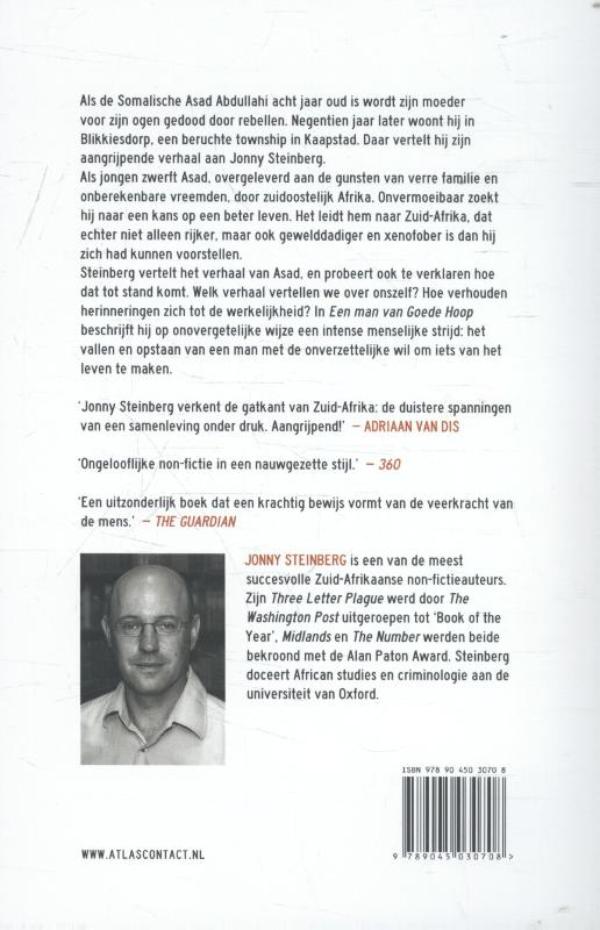 Achterkant van Een man van goede hoop