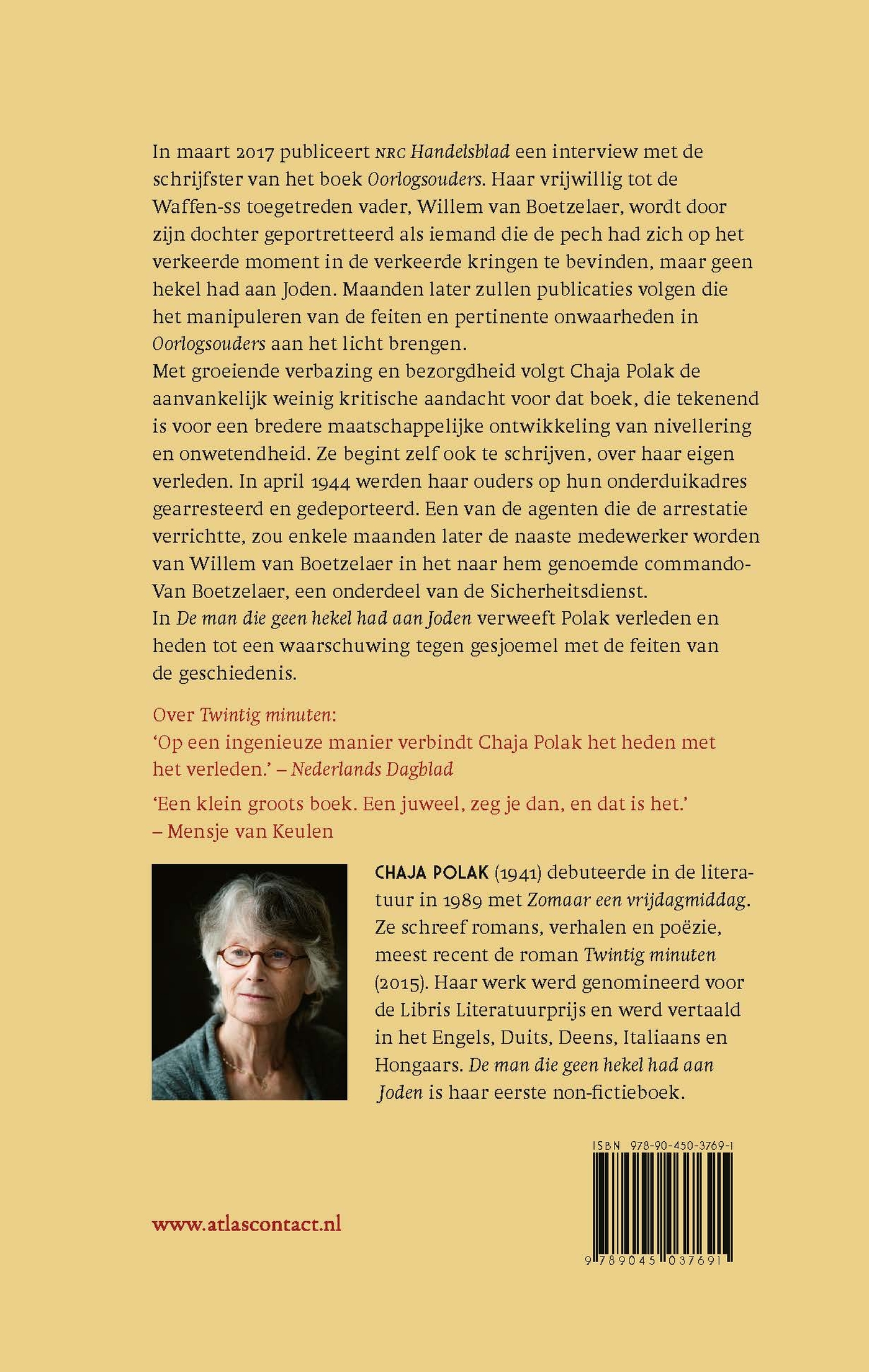Achterkant van De man die geen hekel had aan joden
