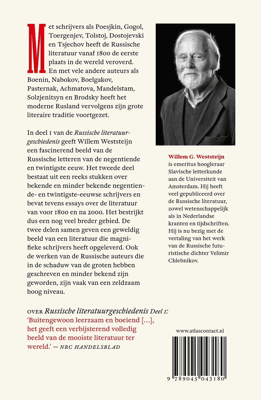 Achterkant van Russische literatuurgeschiedenis deel 2