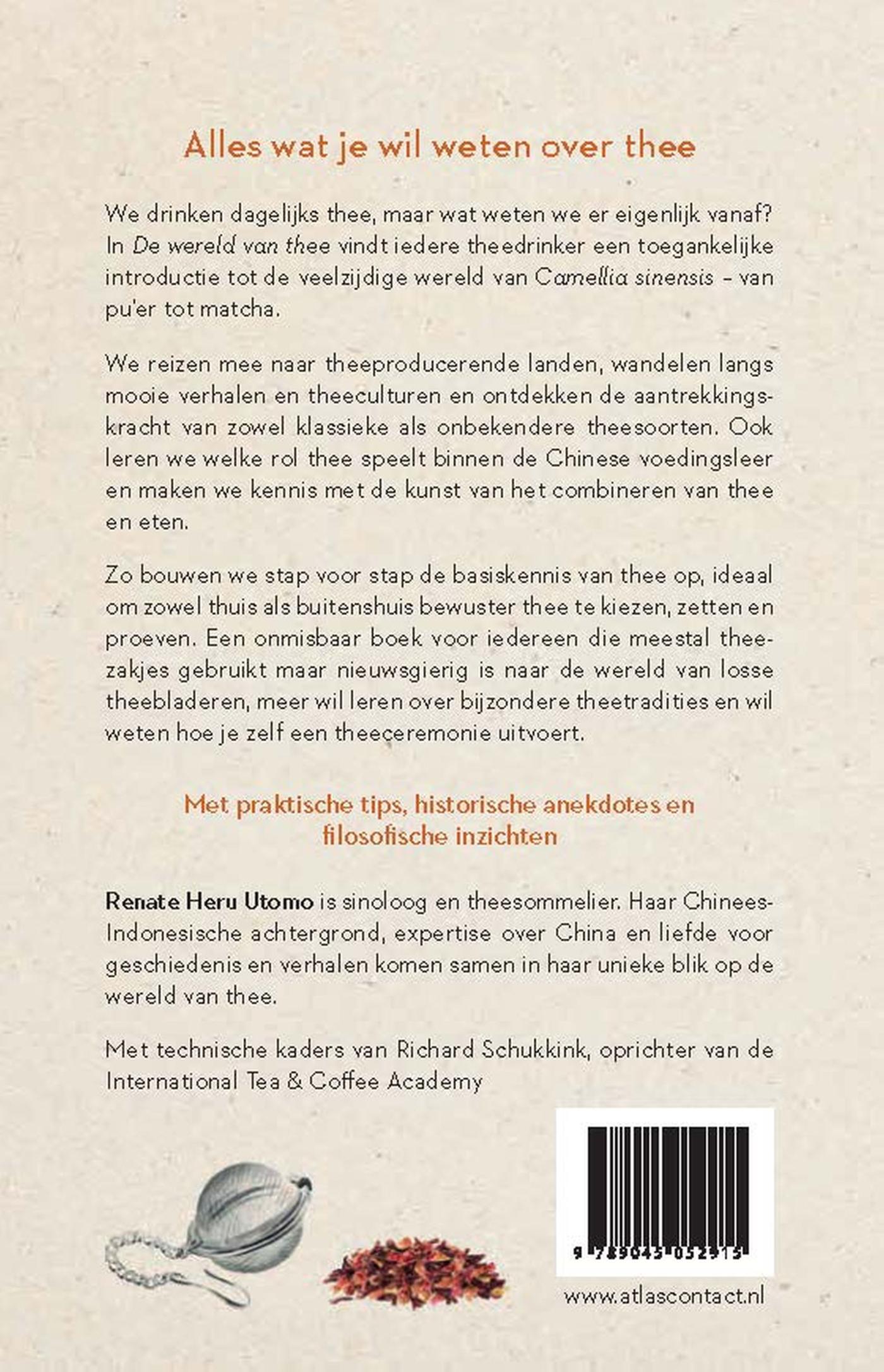 Achterkant van De wereld van thee