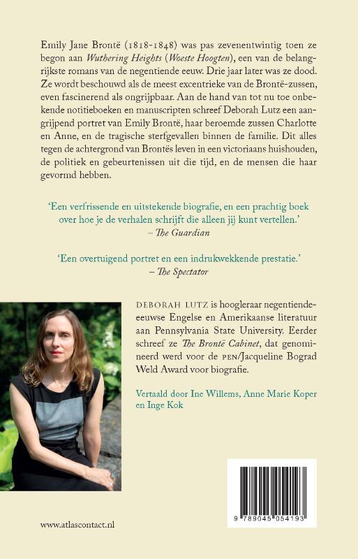 Achterkant van Emily Brontë