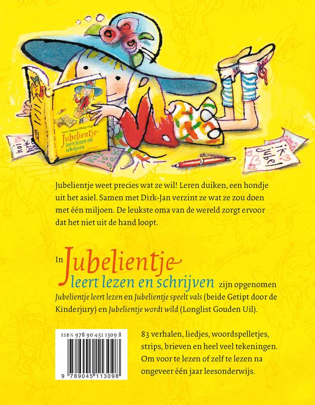 Achterkant van Jubelientje leert lezen en schrijven