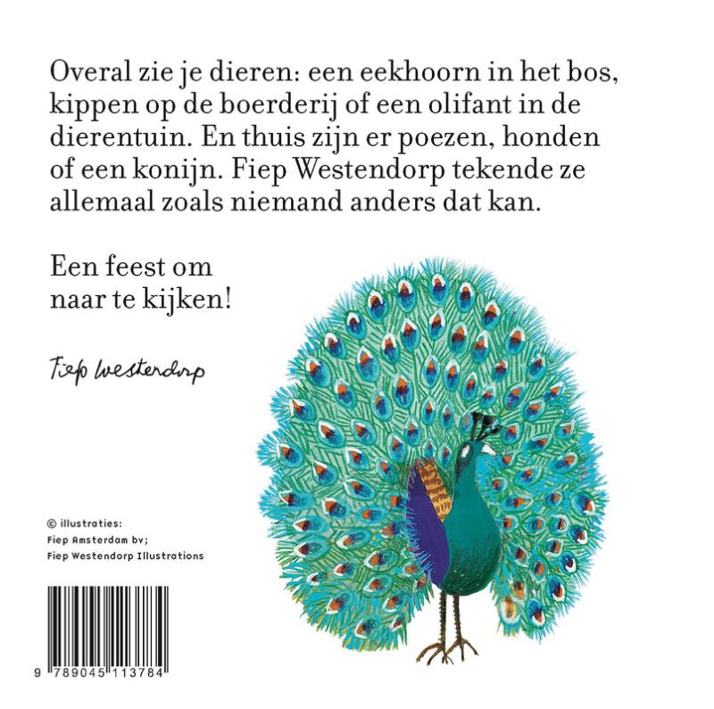 Achterkant van De dieren van Fiep