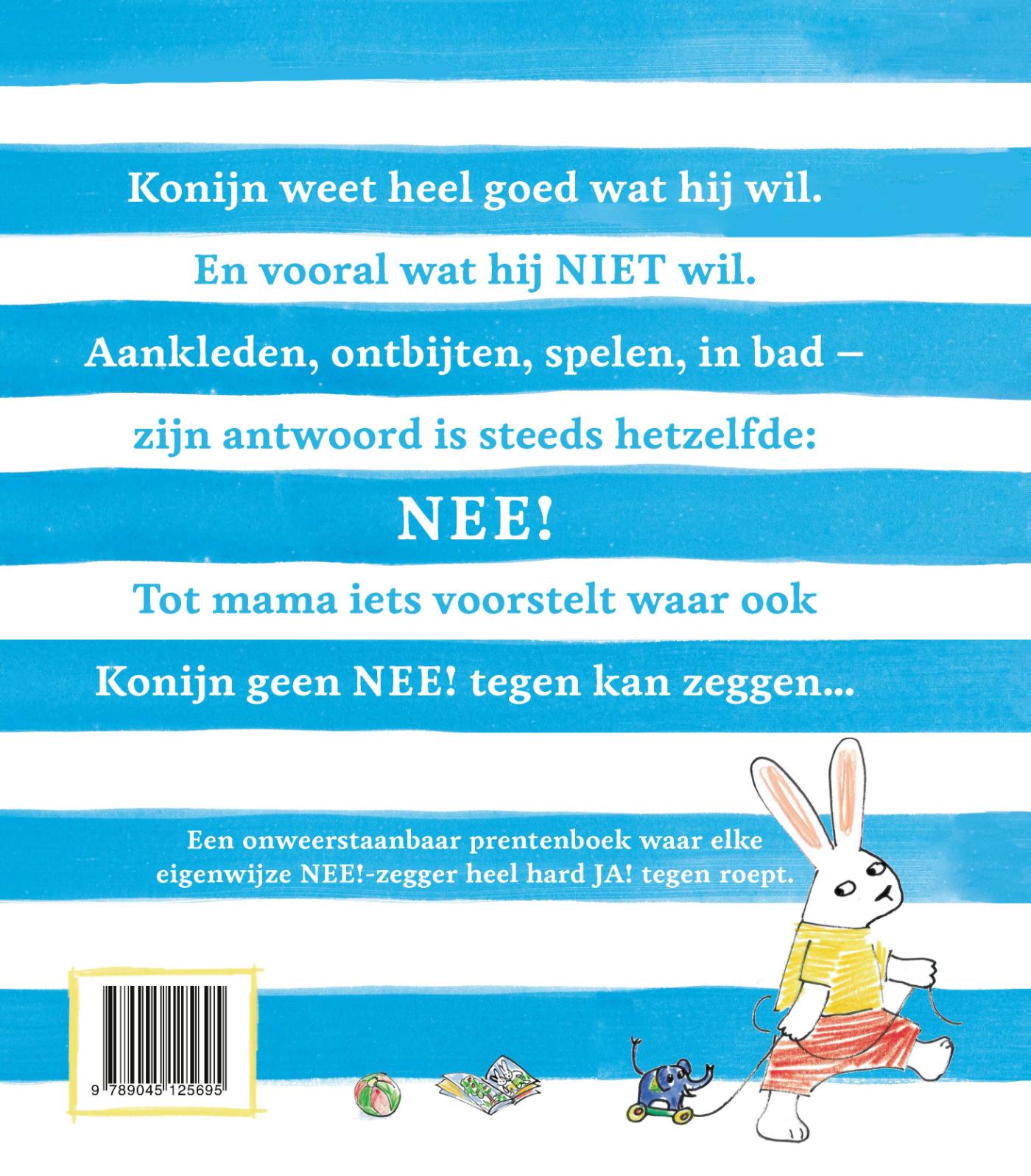 Achterkant van Nee! zei Konijn