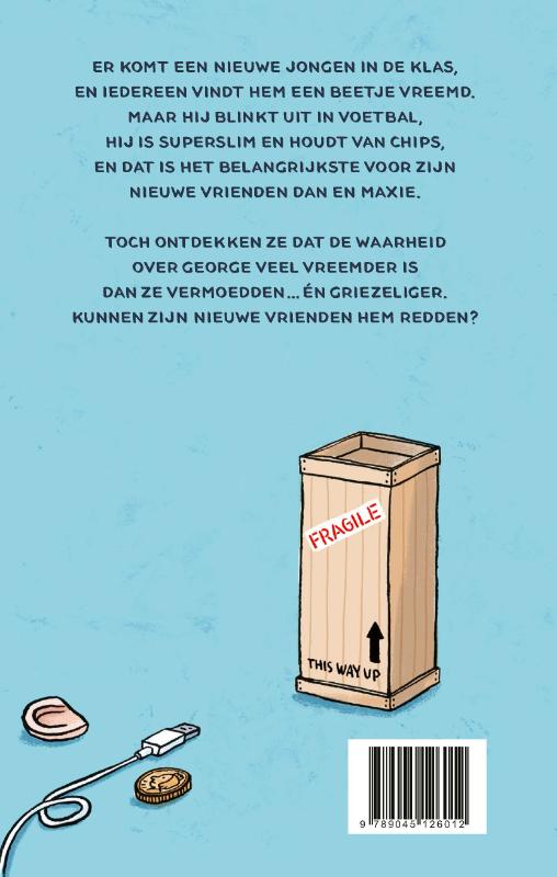 Achterkant van De nieuwe jongen