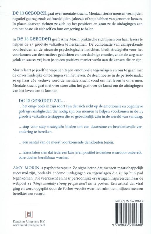 Achterkant van De 13 geboden