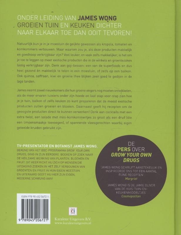Achterkant van James' nieuwe eetbare tuin