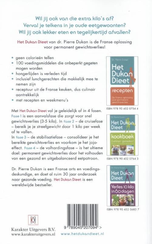 Achterkant van Het Dukan dieet