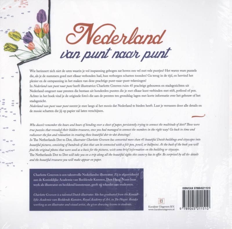Achterkant van Nederland van punt naar punt/The Netherlands dot-to-dot