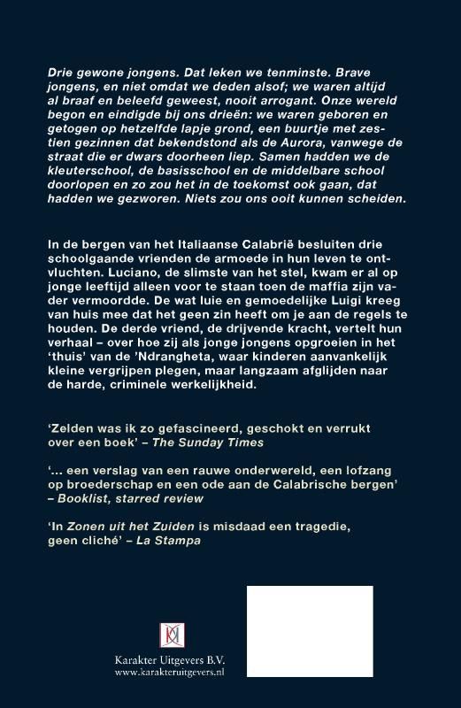 Achterkant van Zonen uit het Zuiden