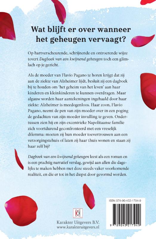Achterkant van Dagboek van een kwijnend geheugen
