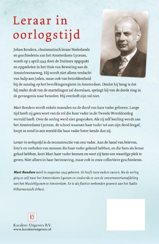 Achterkant van Leraar in oorlogstijd
