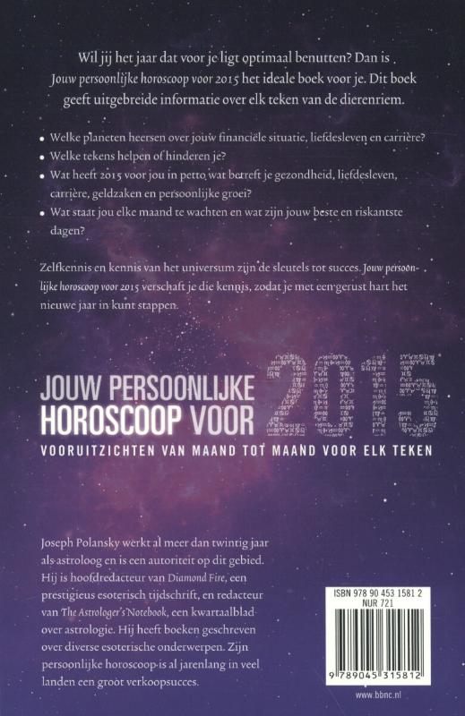 Achterkant van Jouw persoonlijke horoscoop voor 2015