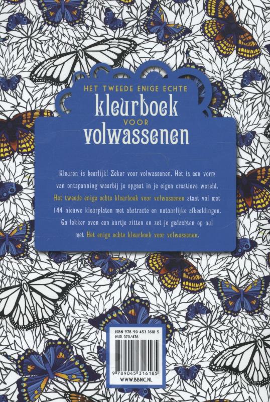 Achterkant van Het tweede enige echte kleurboek voor volwassenen
