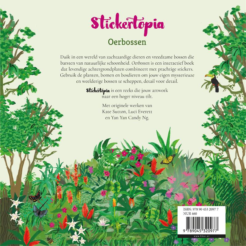 Achterkant van Stickertopia Oerbossen