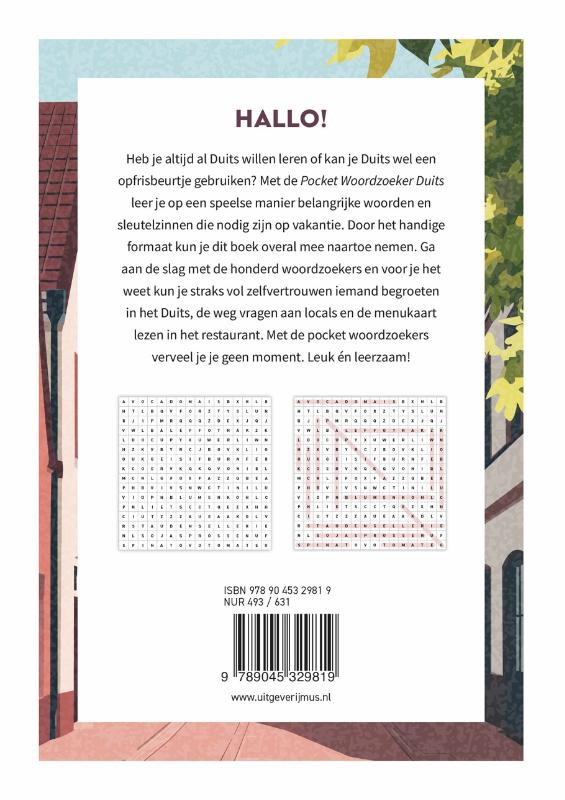 Achterkant van Pocket woordzoeker Duits