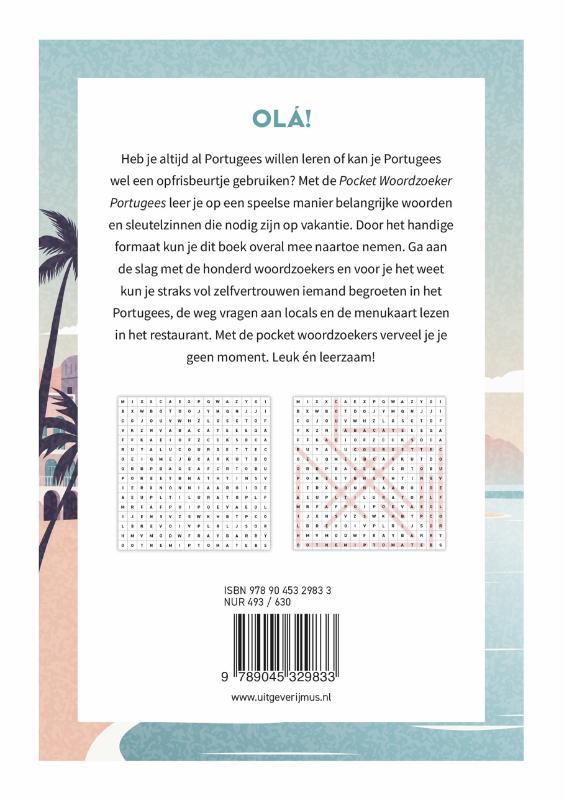 Achterkant van Pocket woordzoeker Portugees