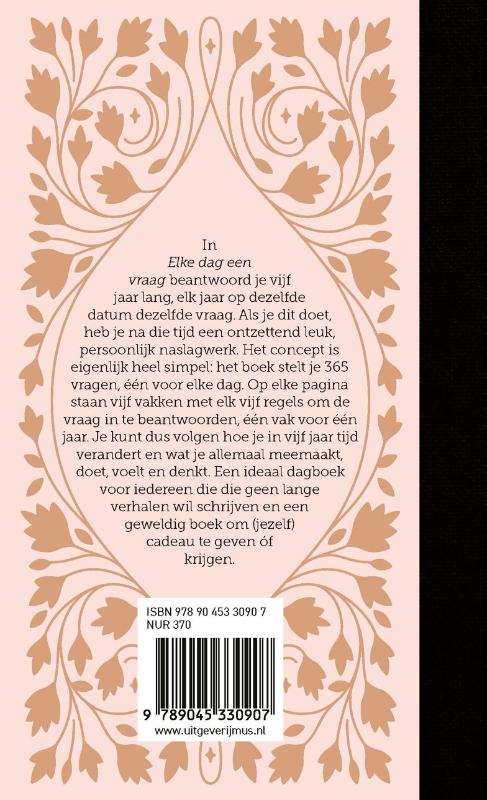 Achterkant van Elke dag een vraag