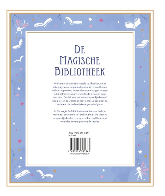Achterkant van De magische bibliotheek
