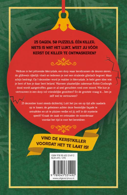 Achterkant van Mr. Brein een killer Kerst