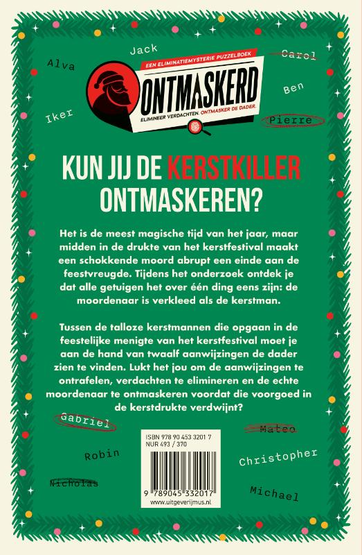 Achterkant van Wie is de Kerstkiller?