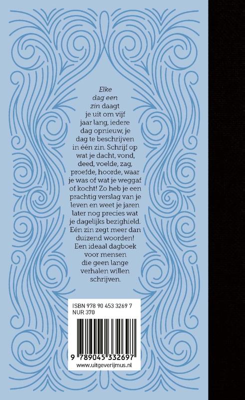 Achterkant van Elke dag een zin