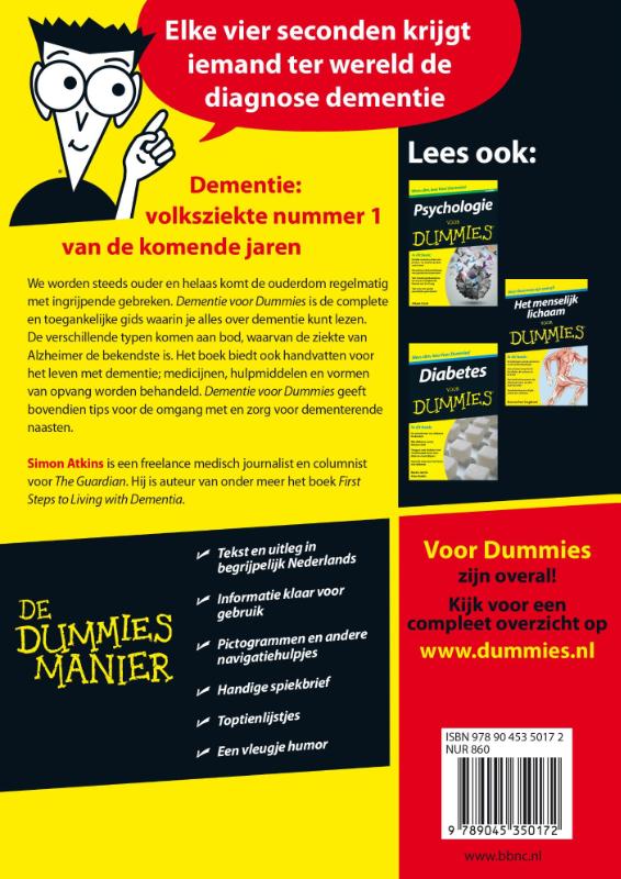 Achterkant van Dementie voor dummies