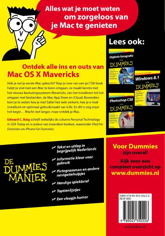 Achterkant van Mac voor Dummies