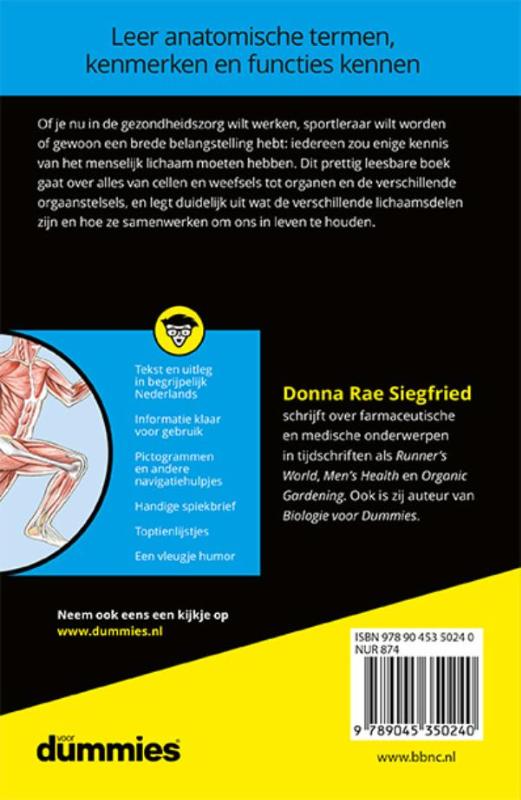 Achterkant van Het menselijk lichaam voor Dummies