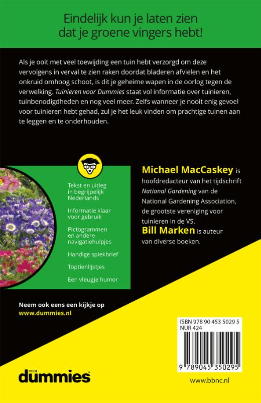 Achterkant van Tuinieren voor dummies