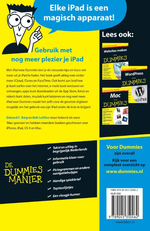 Achterkant van iPad voor Dummies