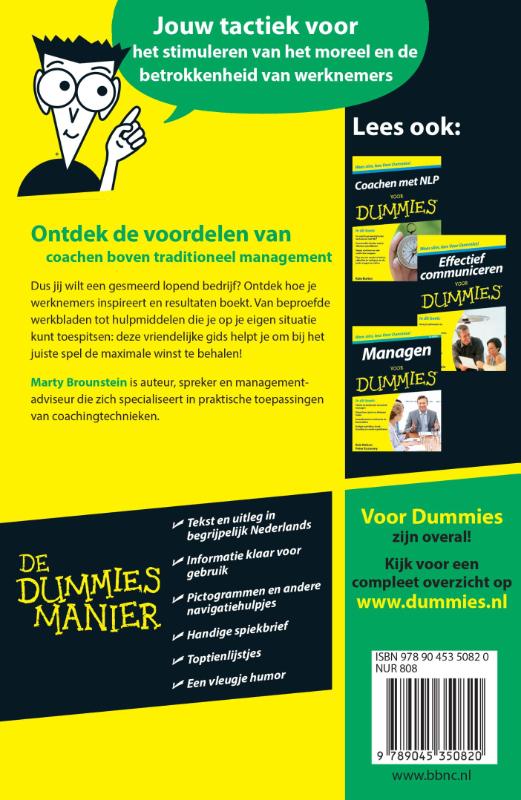 Achterkant van Coachen voor Dummies