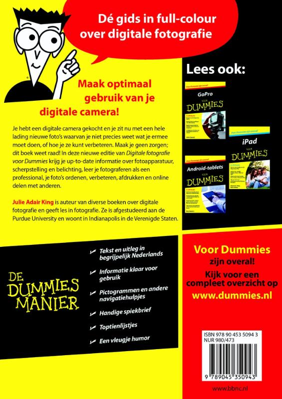 Achterkant van Digitale fotografie voor Dummies
