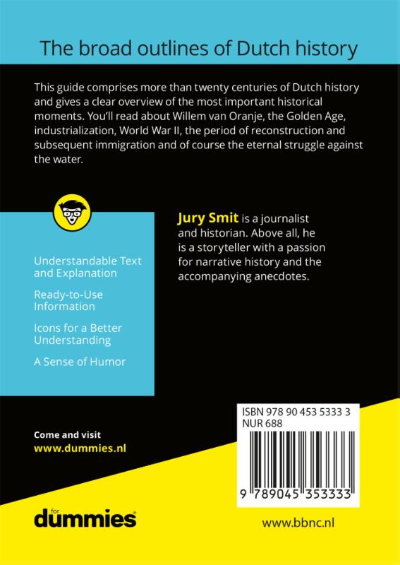 Achterkant van The little history of the Netherlands for Dummies