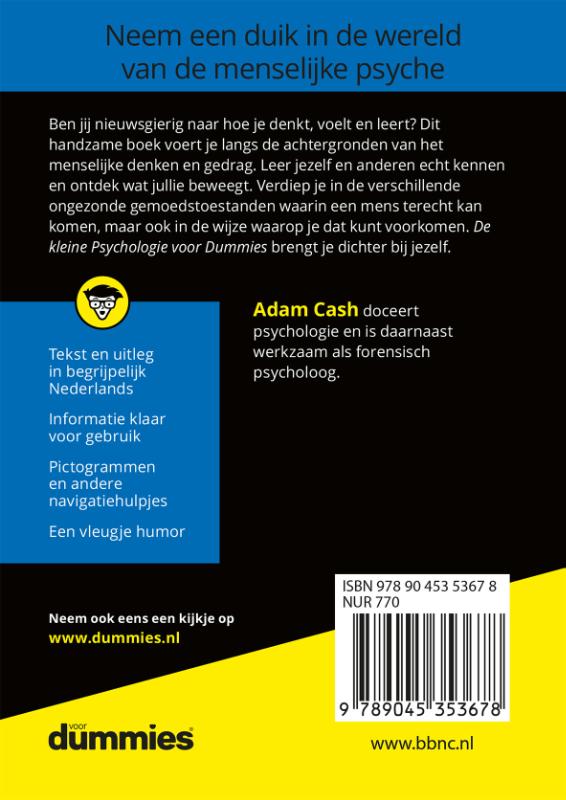 Achterkant van De kleine psychologie voor Dummies