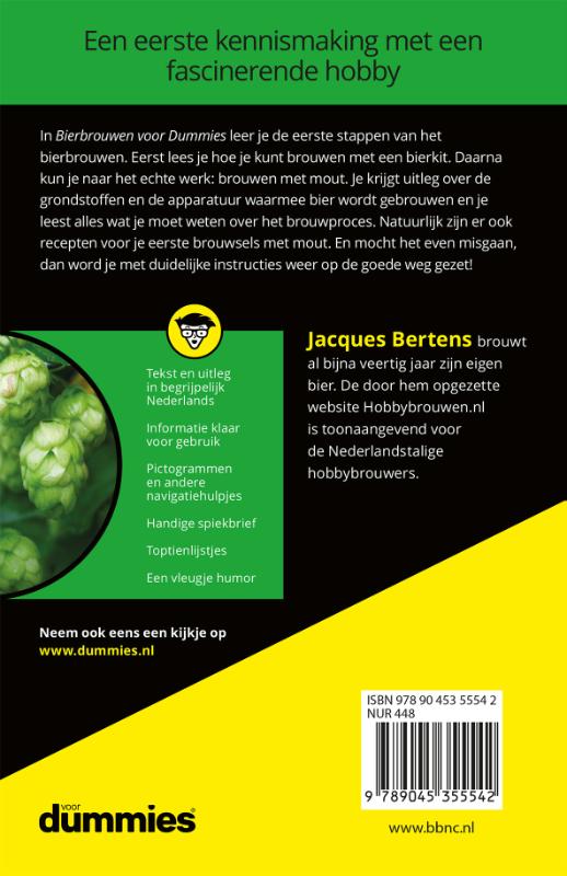 Achterkant van Bierbrouwen voor Dummies