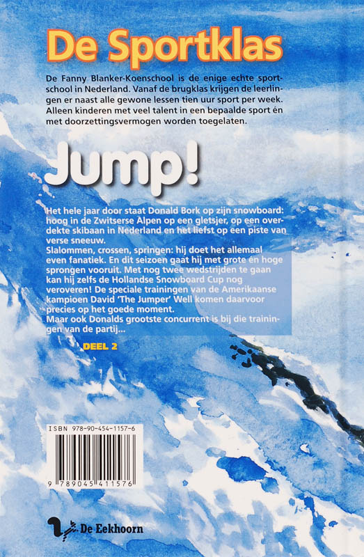 Achterkant van Jump! Snowboarden