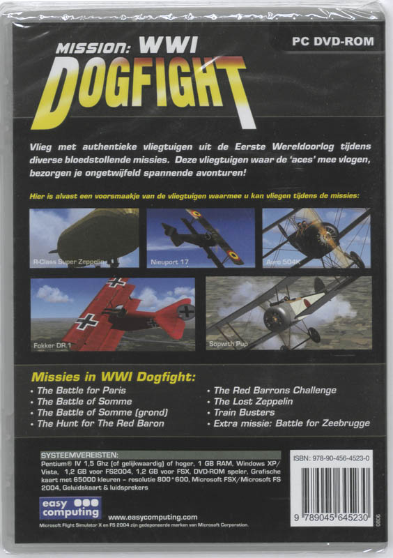 Achterkant van Mission WWI Dogfight