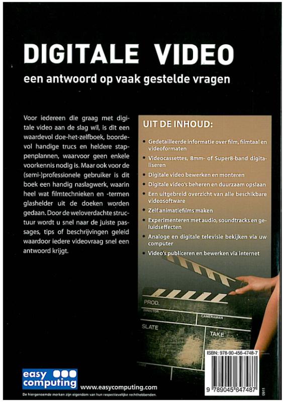 Achterkant van Digitale video