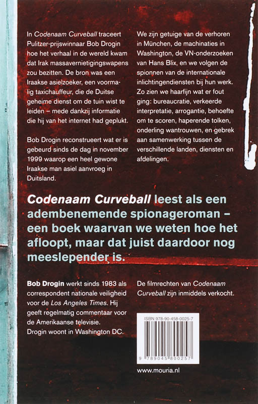 Achterkant van Codenaam Curveball