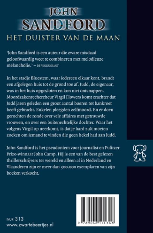 Achterkant van Het duister van de maan