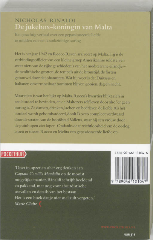 Achterkant van De jukebox-koningin van Malta