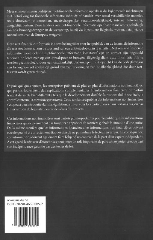 Achterkant van De bedrijfsrevisor en de niet-financiële informatie