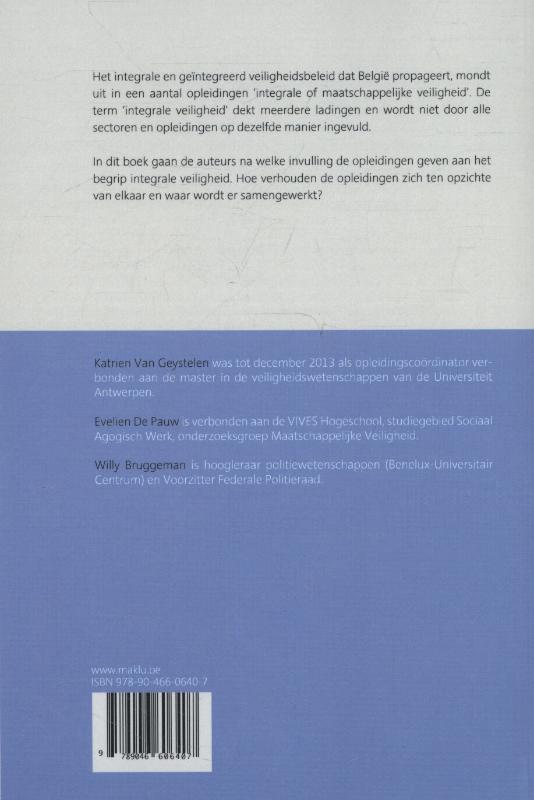 Achterkant van Opleiden in veiligheid
